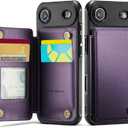 Vinich for iPhone 17 Air Wallet Case with Card Holder, RFID Blocking Credit Slots Kickstand Shockproof Phone Cover Fit for iPhone 17 Air 6.5" Purple