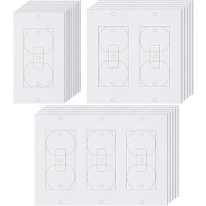 Wakhow 20 Pcs Wall Insulation Outlet Insulators Draft Sealers, 20 Pack Electrical Outlet Insulation Pads, EVA Foam Gasket for Wall, Light, Switch Socket Cover Compatible with Duplex Toggle Rocker