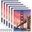 6 Sets 12x15 Picture Frame, Frames for 12 x 15 Canvas Collage Photo Poster Certificate Wall Gallery, High Transparent Horizontal Vertical White 12 by 15 Inches