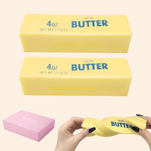 2 Pack Slow Rising Squishy Butter Stick ,Squeeze Butter Toy, Stress BallsStress Relief & Fidget Toys,Realistic Food Squishies Fidget Toys, Gifts, Party Favors (2PCS)