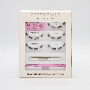 Essentials by Pro Lash Natural Lash Extension Kit Everyday Length Lash Clusters, DIY At-Home Extensions for Beginners, Lightweight False Lashes, Waterproof Wear