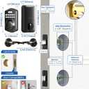 Veise Keyless Entry Door Lock with 2 Lever Handles - Electronic Keypad Deadbolt, Easy Installation Digital Smart Front Door Lock Set, Matte Black