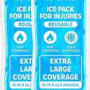 JJ CARE Ice Packs for Injuries Reusable (Pack of 2, XL) - Gel Ice Packs Reusable - Soft Ice Pack for Injuries with Wrap - Flexible Therapy, for Knee, Back, Neck, Wrist, & Ankle