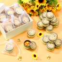 24 x MTLEE 24 Sets Bee Baby Shower Party Favors Candles Bee Themed Tealight Candles Bulk Lavender Scented Honeycomb Design Gift for Guest Gender Reveal Party Decorations Baby Shower Return Gifts