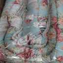 Greenland Home Antique Rose Jumbo Oversized 100% Cotton Bedding Set, Bedspread 120 W x 118 L with 2 Shams 20 W x 26 L Each, King (3 Piece), Blue