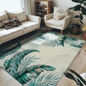 Area Rug for Living Room Bedroom 6x9 Washable Machine Modern Abstract Rugs Thick Non-Slip Non-Shedding Soft Farmhouse Carpet Pale Green Carpets Big Alfombras para Salas House Must Haves Essentials