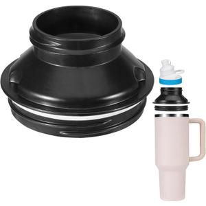 Aobiono Water Bottle Adapter for Stanley 40oz Quencher Tumbler to Cirkul, Lid Cap Converter Accessories, BPA Free Plastic, Food Grade Silicone Gasket Leakproof (for 40oz-Black-1Pc)