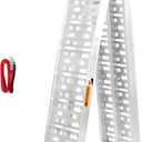 Aluminum Motorcycle Ramp  7.5ft, 750 lbs Capacity, with Load Straps  for Dirt Bikes, ATVs, Lawn Mowers, Pickup Trucks (89" L x 12" W, 1 Pc)
