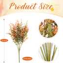 LiuSuper 16 Bundles Fall Flowers Artificial for Decoration, UV Resistant Fall Fake Flowers No Fade, Faux Fall Plants Arrangement for Thanksgiving Porch Home Garden Fireplace (Fall Orange 16*Boxwood)