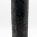 Rainbow Plated Stainless Steel Tumbler Straight Double Wall Powder Coated for Laser Engrave, 20oz Black To Iridescent