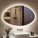 SBAGNO 3624 Led Bathroom Mirror with Lights, Backlit and Front Lighted, Anti-Fog Wall-Mounted Vanity Mirror 3000K/4000K/6500K, Dimmable Inside Bluetooth Speaker Smart Mirror