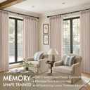 MIULEE Pinch Pleated Thick Linen Curtains 108 Inches Length 2 Panels for Living Room Bedroom, Extra Long Memory Trained Pinch Pleat Drapes Light Filtering Sand Beige Foor to Ceiling Curtains