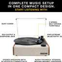 Victrola Eastwood II Record Player with Speakers Bluetooth 5.1 and Vinyl Stream Technology, Vintage Style 3-Speed Vinyl Player, Audio Technica AT-3600LA Cartridge (Oak)