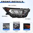 JFN Headlight Compatible with 2019 2020 2021 Toyota Rav4 LE/XLE HeadLamp LH 81150-0R150 RV20A01-2L (Passenger Side (Right))