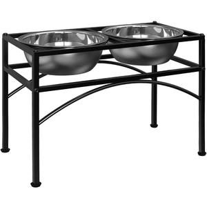 Elevated Dog Bowls for Large Dogs, 14" Raised Dog Bowl Stand for Large Sized Dog, Large Dog Feeder with Food and Water Bowls