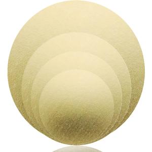 4 Pack Cake Boards, 6, 8, 10, 12 Inch Round Cake Circles, Cake Base Cardboards 1 of Each Size for Cake Decorating, Golden