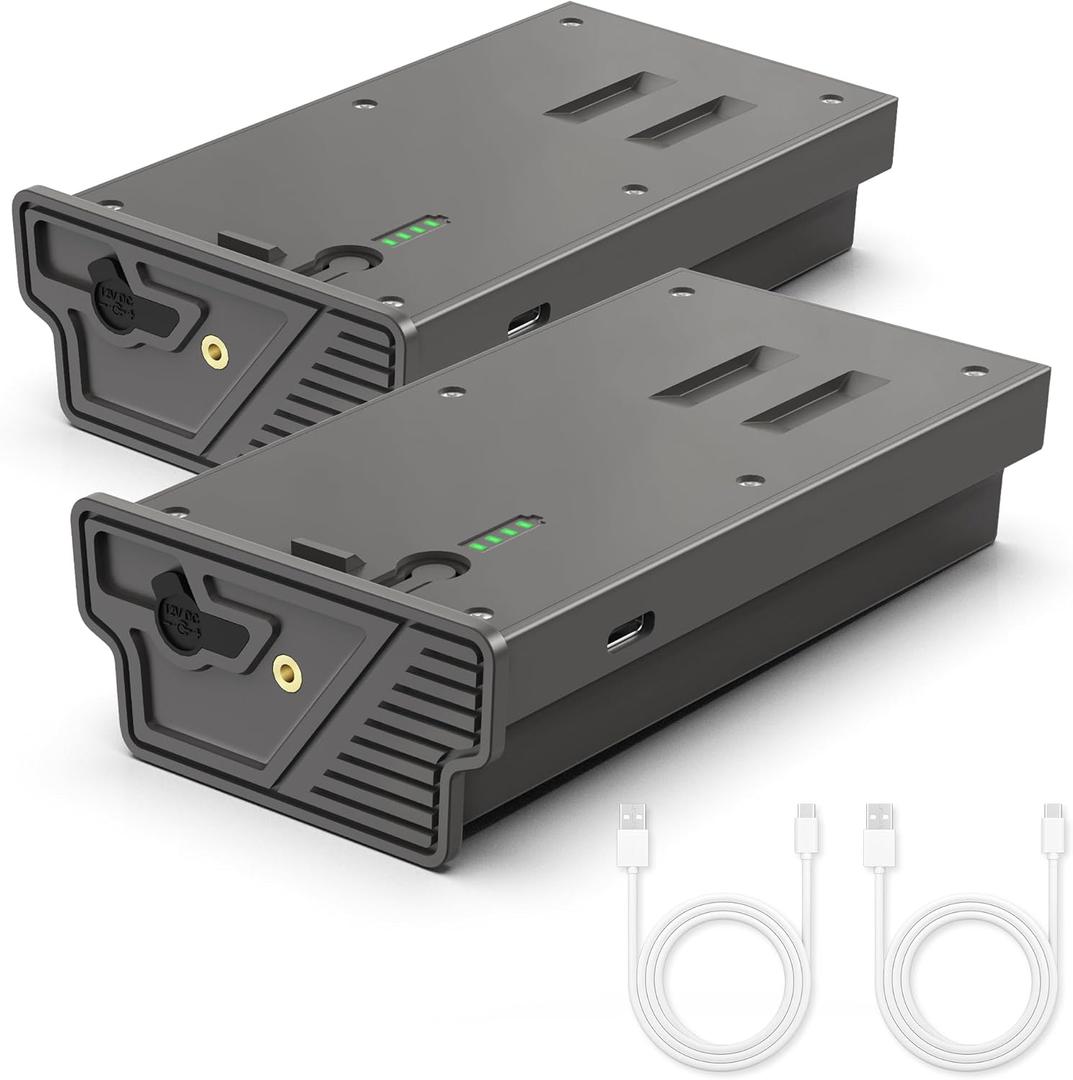 2-Pack Rechargeable Reveal Lipo Lithium Battery Pack for Trail Camera Reveal X Gen 3.0, 2.0, X Pro 3.0, Pro, X Ultra 3.0, SK, XB, X - Upgraded LED Meter & Solar Charging