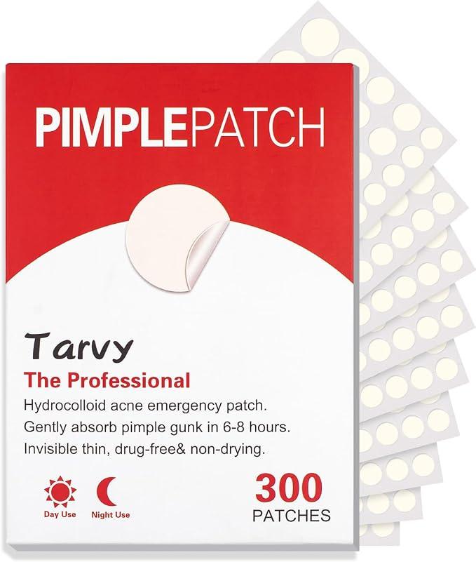 Pimple Patches for Face, 4 Size 300 Counts Acne Patches, Hydrocolloid Patches for Covering Zits and Blemishes, Spot Stickers with Salicylic Acid, Tea Tree Oil & Calendula Oil, Cruelty Free