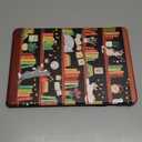 Kidcube for Samsung Galaxy Tab S9 Plus/S9 FE Plus Case 12.4 Inch for Women Girls Kids Folio Cover with Pencil Holder Cute Cartoon Cat Kawaii Design Rotating Stand Tablet Case for Tab S9 FE+/S9+ 2023 (6-Cat Bookshelf)