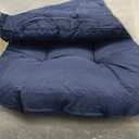 Patio Outdoor Chair Cushions Set of 2 Waterproof 19.5" x 19.5" x5" Outdoor Wicker Chair Cushion with Thick PP Cotton Resistant Patio Furniture Pads for Indoor and Outdoor Furniture Seat, Navy Blue