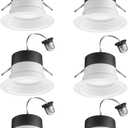 Juno 4BEMW SWW5 90CRI CP6 M2 E-Series LED Recessed Downlighting, Baffle Trim, 4-Inch (6-Pack), White