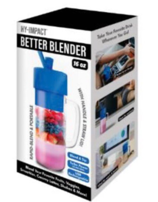 Better Blender Turbo Power USB Rechargeable 16 Oz