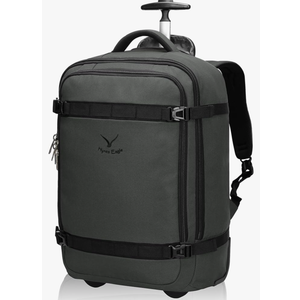 Hynes Eagle Rolling Backpack 42L Backpack with Wheels Airline Approved Carry on Luggage Laptop Travel Suitcase Bag for Women Men Grey-2024