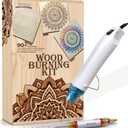 Xenolog Beginner-Friendly Wood Burning kit with Markers, Heat Gun, Wood Slices, Stencils, Pencil, Transfer Paper & plaques - Ideal Gift for Artists, DIY Lovers & Teens