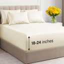 Extra Deep King Sheet Set - 6 Piece Breathable & Cooling Sheets - Hotel Luxury Bedding Set 18-24 Inch Extra Deep Pockets - Easy & Secure Fit - Super Soft, Wrinkle Free & Comfy - Off White, King Size