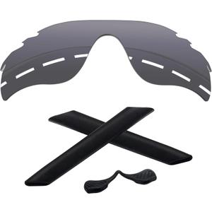 1.6MM Polarized Replacement Lenses & Rubber Kits for Oakley RadarLock Path Family Sunglasses (Chrome Iridium - Polycarbonate Polarized)