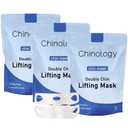 Vuglow Chinology Chin Mask, Chinology Double Chin Lifting Masks, Reusable Lift Chin Strap, Double Chin Reducer Jawline Mask Lifting for Face and Neck, Say Goodbye to Your Double Chin Now(3 pcs)