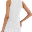 LastFor1 Women's Golf Polo Sleeveless Shirt Zip-Up UPF 50+ UV Protection Athletic Tops Slim Fit Quick Dry Lightweight (White, S)