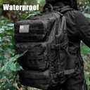50L Military Tactical Backpack Large Day Backpack for Men Molle Army 3 Days Assault Pack Bug Out Bag Water Resistant and Heavy Duty Hiking Treeking Rucksack - Black