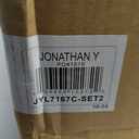 JONATHAN Y Allie 17.5" Rechargeable Cordless LED Lamp, Gray, Set of 2
