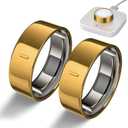 High-Gloss Plated Covers Compatible with Oura Ring Gen 4/Oura Gen 3 Cover, Anti-Scratch Ultra-Thin TPU Ring Protector Case Accessories for Women Men - Not for Oura 4 Ceramic (Size 12, 2 Gold)