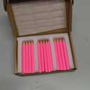 PATIKIL Pink Colored Pencils Set,48 Pcs Oil Color Pencils Wooden 3.5inch Coloring Drawing Half Pencils for Artists Art Painting