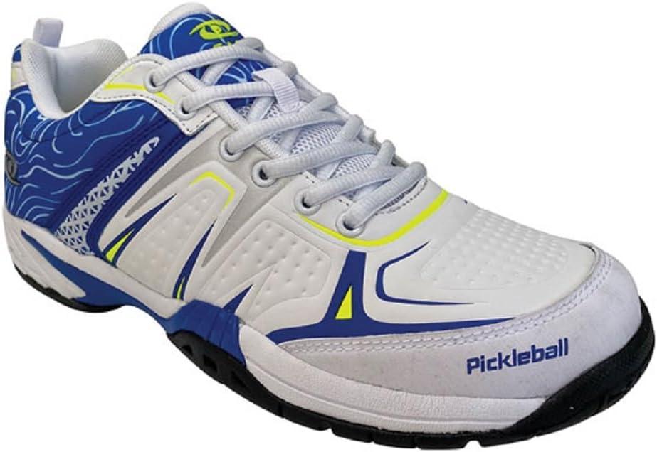 Acacia DINKSHOT II Pickleball Shoes, White/Royal- Mens 7.5 /Womens 9.0