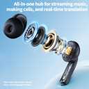 2 x Translation Earbuds Real Time,3 in 1 Language Translator Earbuds,138-language Real-time,Noise-Canceling Technology,Exceptional HD Sound Quality, for Travel Business Learning