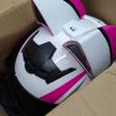 Adult Personalized Cat Ear Motorcycle Helmet,Men and Women Cool Cat Locomotive Motorcycle Full Face Helmet,DOT/FMVSS-218 Certification Standard,Suitable for All Seasons ( Medium, Pink White)
