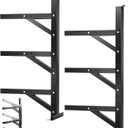 2 Pack Shipping Container Shelving Accessories Adjustable Heavy Steel Cargo Trailer Shelving Capacity up to 1200 Lbs Hanging Shelf Brackets for Heavy Duty Trailer Containers(3 Layer)