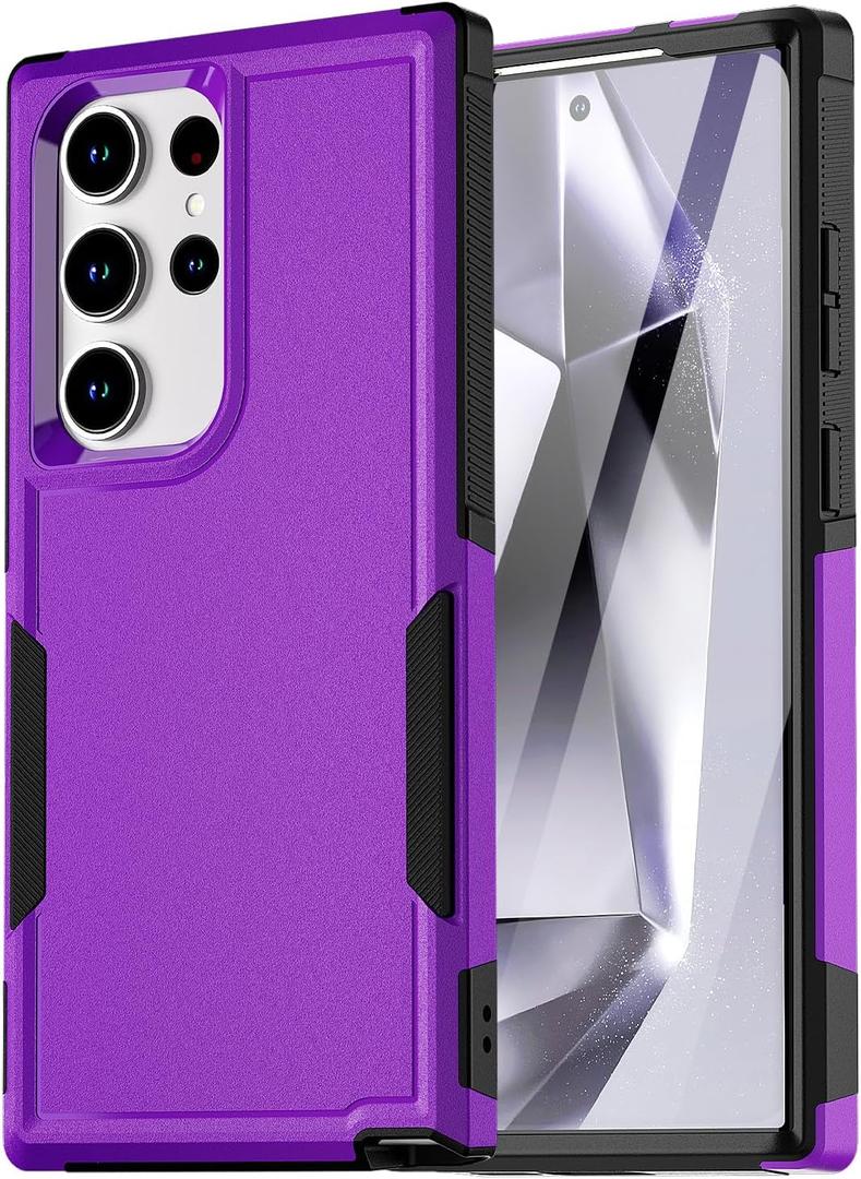AICase for Samsung Galaxy S24 Ultra Case,Heavy Duty 2-Layer Pocket-Friendly Durable Military Grade Protection Shockproof/Drop Proof Protective Cover for Samsung Galaxy S24 Ultra 5G 6.8" 2024_5 (Purple)