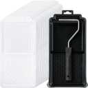 Bates- 4 Inch Paint Tray Set, 22 pcs, 1x 4 Inch Paint Roller Tray, 20x Disposable Plastic Liners & 1x Roller Frame