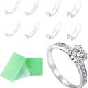 Invisible Ring Size Adjuster for Loose Rings Ring Adjuster Sizer Fit Thin Rings with Jewelry Polishing Cloth