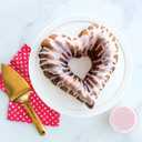 Kundalini Heart Shaped Cake Pan, 2PCS 9 Inch Heart Fluted Tube Cake Pans, Nonstick Silicone Cake Molds for Making Wedding, Valentine's Day and Family Cakes