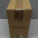 novelinks 8 oz Clear Plastic Jars with Airtight Lids, 24 Pack Plastic Mason Jars with Lids 8oz, Refillable Storage Slime Containers & Small Spice Jar for Kitchen Organization (24 Pack,Black)