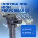 UF546 High-Performance Ignition Coils & Iridium Spark Plugs Set of 6 for Hyundai Azera/Entourage/Santa Fe/Sonata/Veracruz & Kia Amanti/Optima/Sedona/Sorento 3.3L 3.8L V6 - Replaces 27301-3C000