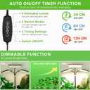 LBW Grow Lights for Indoor Plants with Stand, 642 LEDs Full Spectrum Standing Grow Light, Tall Floor Lamp with 3/6/12H Timer, 6 Brightness, 3 Modes, 63" Adjustable Tripod
