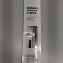 Metal Straw Reusable for Stanley 30 OZ Tumbler,11 Long Stainless Steel Drinking Straws with Black Silicone Tip for STANLEY Quencher 30 oz Cups, 1 Straw Brush, 100% BPA Free Dishwasher Safe(Black)