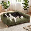 Veehoo Elevated Dog Bed Indoor, Wood Furniture Style Dog Couch Sofa