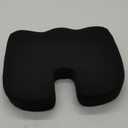 Seat Cushion for Office Chairs - Fits 18"x14" Seats, Tailbone, Coccyx Pain Relief - Butt, Pressure & Sciatica Relief - Gaming, Wheelchair, Car & Desk Pillow, Black (Standard)